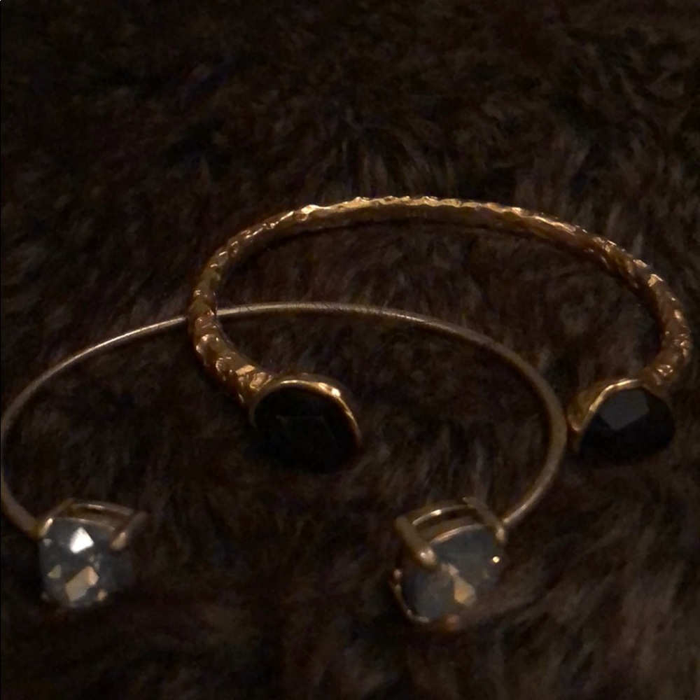 Two Gold Bangle Bracelets - image 2